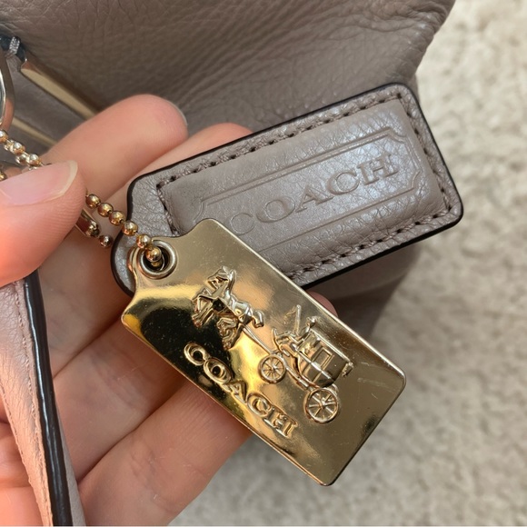 Coach Kelsey satchel (mauve leather carriage bag) - Picture 5 of 6